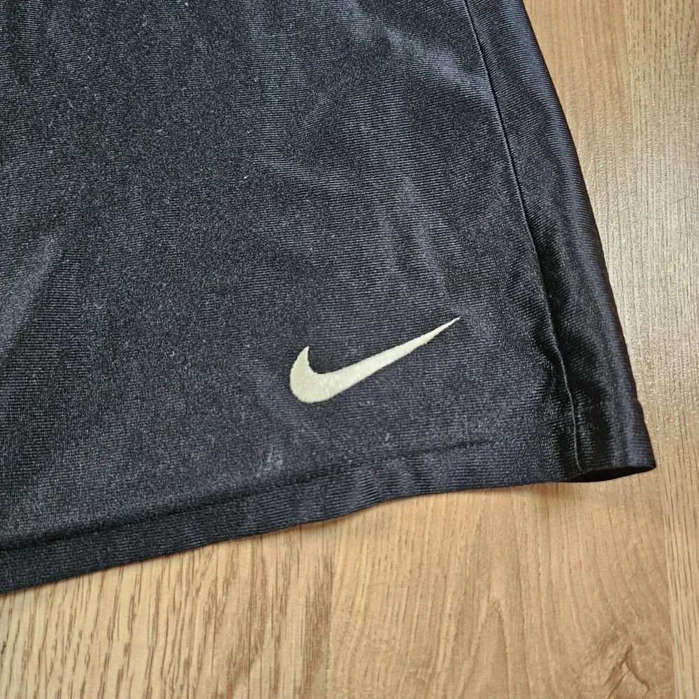 Vintage Nike Team Shorts Men XL Dazzle Basketball Black Silky Soft Shiny Made US